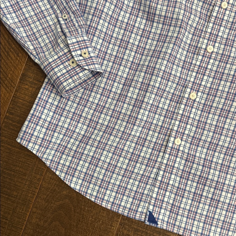 UNTUCKit  Wrinkle Free Men's Long Sleeve Button-Up Gingham Plaid Shirt - Picture 3 of 7